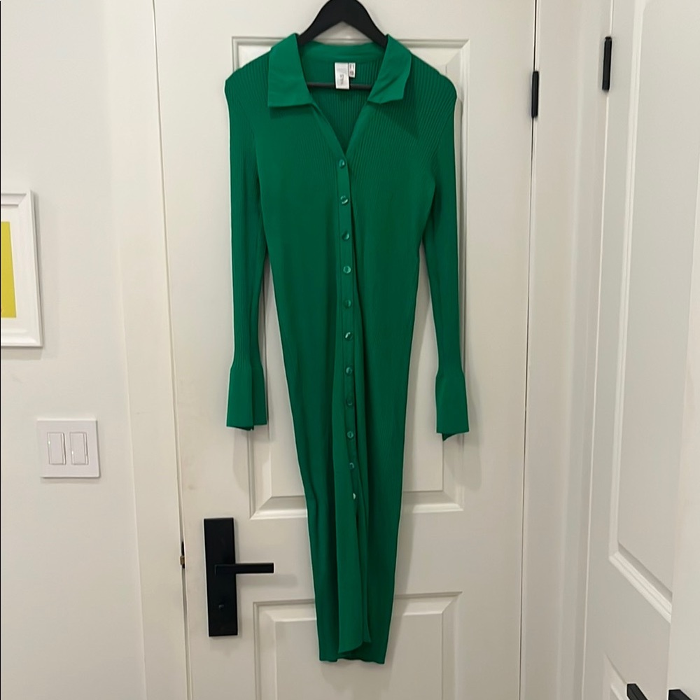 Green Button-Up Dress